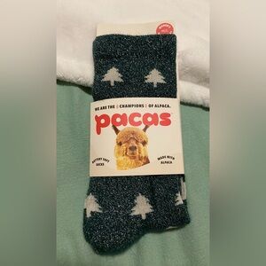 PACAS Alpaca Wool Socks Women’s Holiday Crew NWT